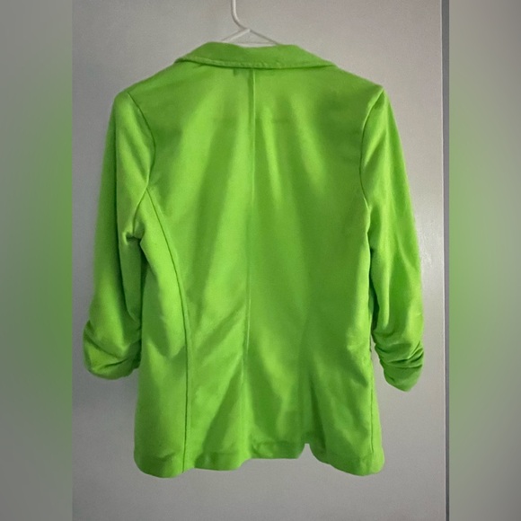 Bright Green Polyester Blazer - Picture 2 of 7